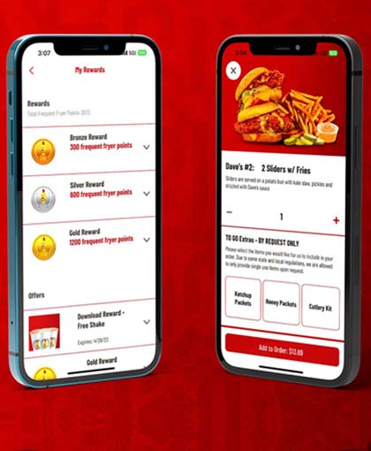 Dave's Hot Chicken Rewards Program App