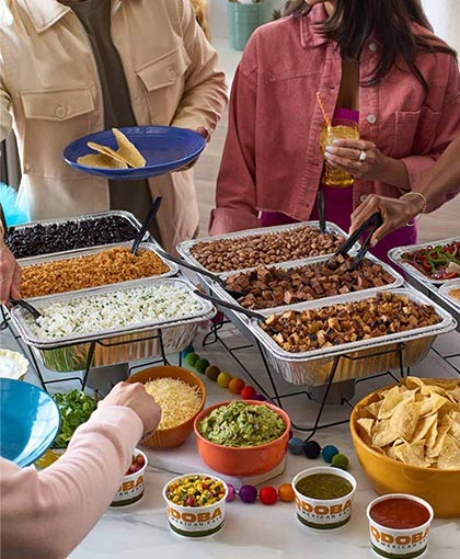 QDOBA Catering Event with Hot Bar Options