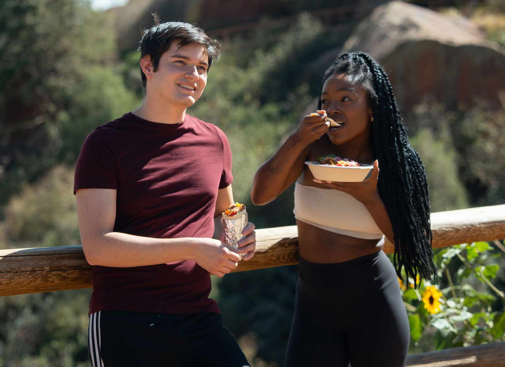 QDOBA Hiking Couple